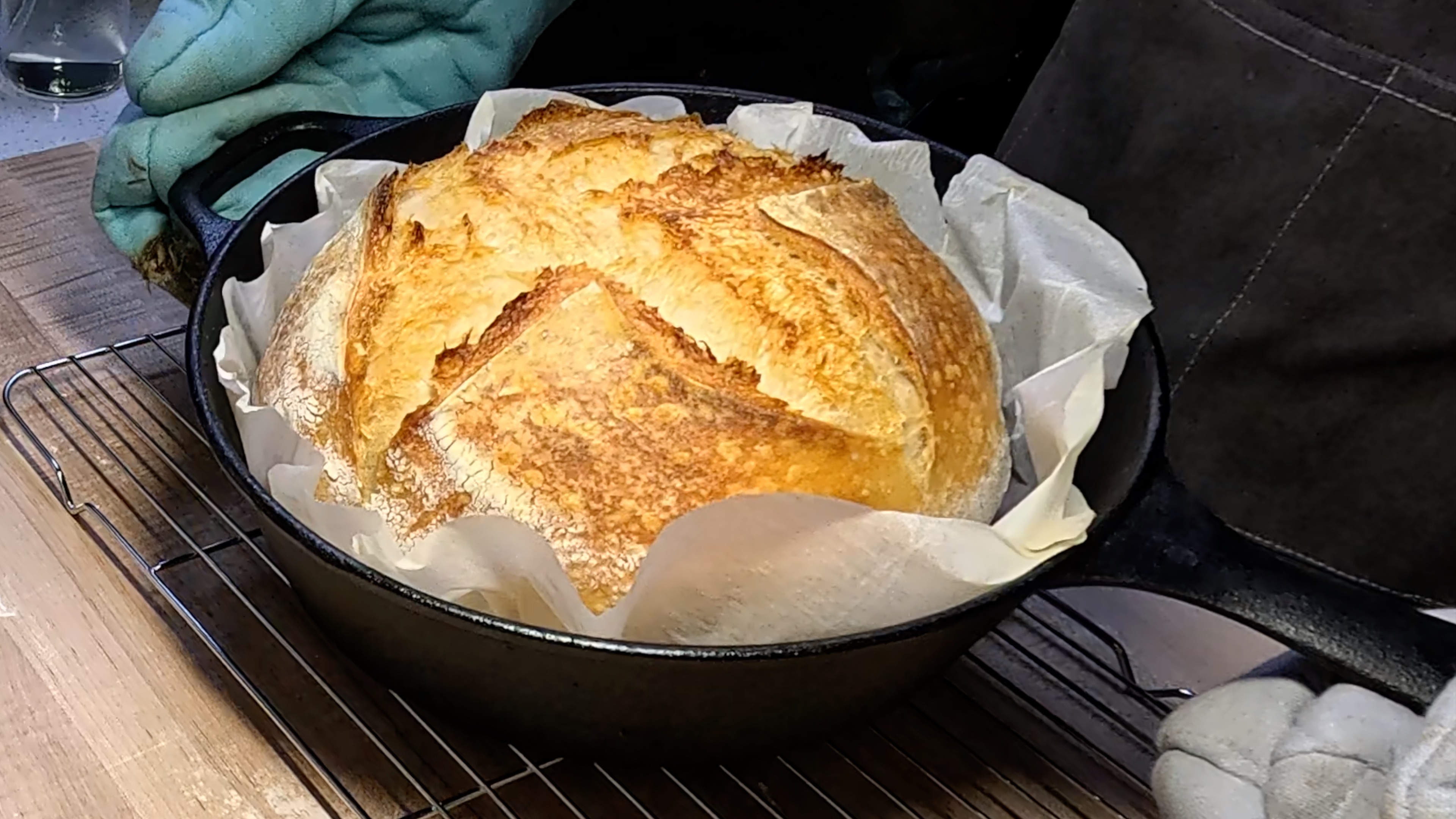 Classic Cold-Proofed Sourdough Boule - Cast Iron Method